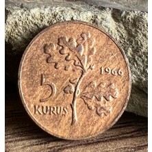 Kovak & Kailyn 1966 Yılı 5 Kuruş Bronz Çil