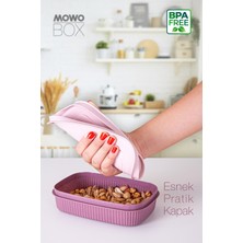 Mowo Home Trove Mini (Gri) Kapaklı Kahvaltı Buzdolabı Kabı 600ML