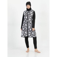 Secret Moda Fermuarlı Renk Seçenekli Tam Kapalı Hızlı Kuruma Özellikli Tesettür Mayo