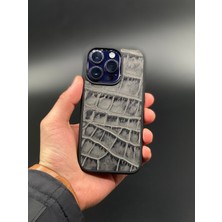 MAT DERİ IPHONE14 Pro Kılıf Desenli Hakiki Deri Telefon Kılıfı