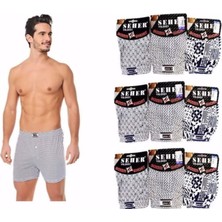 Seher Yıldızı Erkek Desenli Boxer 007 - 12 Adet