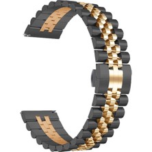 Huawei Watch GT GT2 GT3 GT4 GT5 42mm/Honor Magic 2 Kordon 20mm Şeritli Metal Kordon 36