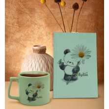 Bk Gift Kişiye Özel Sevgili Isimli Yeşil Sert Kapaklı Defter Ve Middle Kupa Seti, Arkadaşa Hediye, Yeni Iş Hediyesi, Doğum Günü Hediyesi-8