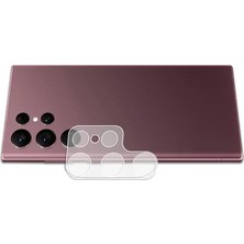 Apsuwa Samsung Galaxy S23 Ultra Kamera Lens Koruyucu Şeffaf + Ekran Koruyucu Ped 2 Adet