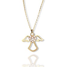 Byes Sevgililer Günü Hediyesi Gümüş Melek Kolye