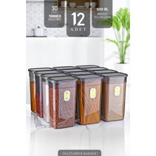 Kitchen Life 12 Adet Jumbo Boy Dikdörtgen Saklama Kabı Seti - 3200 ml Süper Set