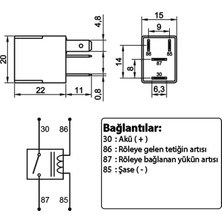 Elo Mikro Röle 12V 35/20A 4 Fişli Çift Platin Su Geçirmez Elo