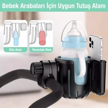 Coofbe Bebek Arabası Bisiklet Motosiklet Için Ayarlanabilir Bardak ve Cep Telefonu Tutucu Biberon Tutucu Scooter Tutucu