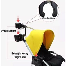 Coofbe Bebek Arabası Bisiklet Motosiklet Için Ayarlanabilir Bardak ve Cep Telefonu Tutucu Biberon Tutucu Scooter Tutucu