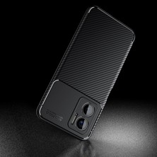 MTK Moveteck Xiaomi Redmi Note 11E Uyumlu Kılıf Kamera Lens Korumalı Karbon Desenli Renk Atmaz Silikon Kılıf Uzun Ömürlü Zırh Tank Military