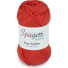 Pure Cotton Koyu Mercan El Örgü Ipliği