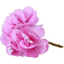 Depposite Çiçek Akrilik Cipso Görünümünde Yapraklı Pıtırcık - 48'li Pembe 9x4 cm