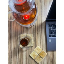 Pietramosaic Gold Traverten Bardak Altlığı