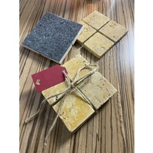 Pietramosaic Gold Traverten Bardak Altlığı