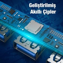 Coofbe 5in1 Type-C + USB Girişli Sd,tf ve USB Çevirici Adaptör, 3x Usb, 1x Tf, 1x Sd Çoğaltıcı Hub