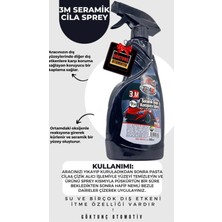 Merlin Oto Yedek Parçaları ve Aksesuarları Araba 3m Seramik Boya Koruyucu Sprey 500 ml - Boya Koruma Parlatma Sıvısı 250ML