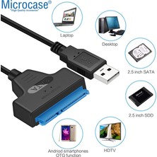 Microcase USB 2.0 To 2.5 Inç Sata HDD SSD Çevirici Veri Aktarma Kurtarma Kablosu - AL2624