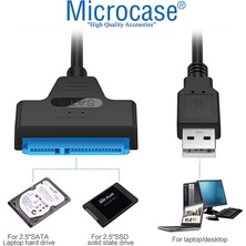 Microcase USB 2.0 To 2.5 Inç Sata HDD SSD Çevirici Veri Aktarma Kurtarma Kablosu - AL2624