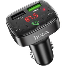 Coofbe Bluetooth V5.0 LED Ekranlı Fm Transmitter Araç Kiti, 2x USB 1x Micro Sd Girişli Fm Transmitter