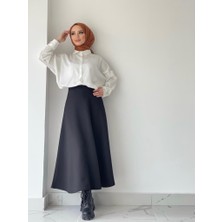 Cng Moda Tesettür Scuba Kloş Etek