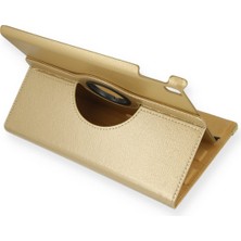 Happycase iPad 10.2 (7.nesil) Kılıf 360 Tablet Dönerli  Kılıf - Gold