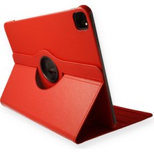 Happycase iPad Pro 11 (2020) Kılıf 360 Tablet Dönerli  Kılıf - Kırmızı