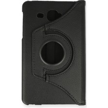 Happycase Samsung Galaxy T280 Tab A 7 Kılıf 360 Tablet Dönerli  Kılıf - Siyah