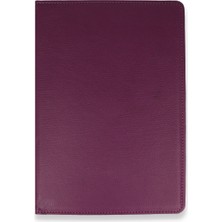 Happycase Samsung Galaxy T970 Tab S7 Plus 12.4 Kılıf 360 Tablet Dönerli  Kılıf - Mürdüm