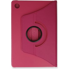 Happycase Samsung Galaxy X200 Tab A8 10.5 Kılıf 360 Tablet Dönerli  Kılıf - Pembe