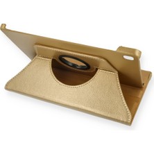 Happycase Samsung Galaxy T500 Tab A7 10.4 Kılıf 360 Tablet Dönerli  Kılıf - Gold