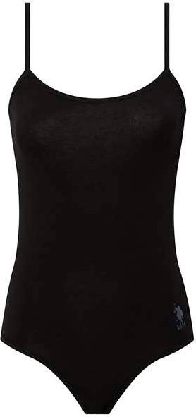 Mod Collection U.S. Polo Assn. Kadın Siyah İp Askılı Çıtçıtlı Body 66287