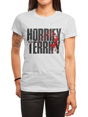 Fizello Horrify Terrify Beyaz Spor Tişört