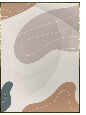SHOP365 Şekiller ve Çizgiler Pastel Renkler Modern Poster P-000890