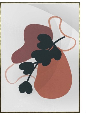 SHOP365 Bitki Yapraklar ve Şekiller Modern Poster P-002885