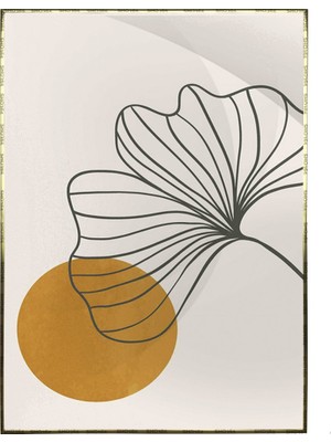 SHOP365 Bitki Yapraklar ve Şekiller Modern Poster P-002254