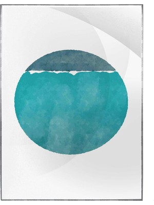 SHOP365 Şekiller Okyanus Renkleri Modern Poster P-002538