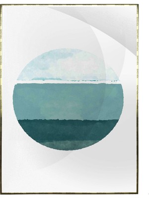 SHOP365 Şekiller Okyanus Renkleri Modern Poster P-002539