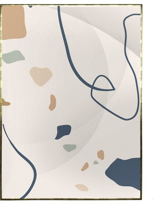 SHOP365 Toprak Renk Tonları Şekil Tasarım Modern Poster P-002491