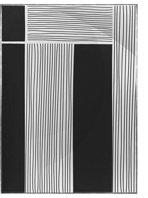 SHOP365 Şekiller Çizgiler Gri Siyah Renkler Modern Poster P-001903