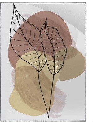 SHOP365 Bitki Yapraklar ve Şekiller Modern Poster P-002993