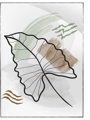 SHOP365 Yapraklar ve Şekiller Modern Poster P-003095