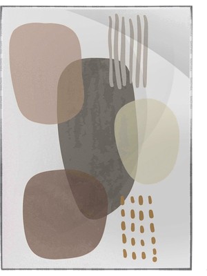 SHOP365 Şekiller ve Çizgiler Toprak Tonları Modern Dekoratif Poster P-002449