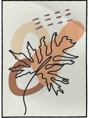 SHOP365 Bitki Yapraklar ve Şekiller Modern Poster P-002699