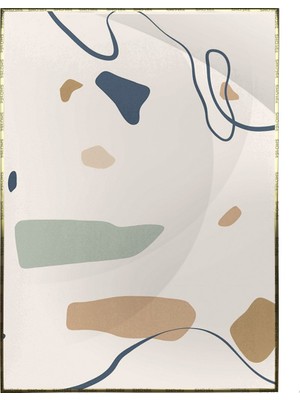 SHOP365 Toprak Renk Tonları Şekil Tasarım Modern Poster P-002492