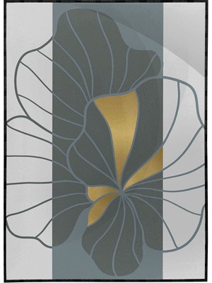 SHOP365 Nilüfer Çiçek Karışık Renkler Modern Illüstrasyon Poster P-002576