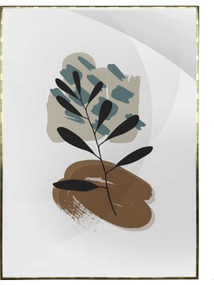 SHOP365 Bitki Yapraklar ve Şekiller Modern Poster P-002695