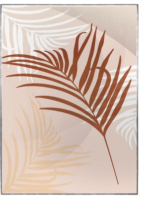 SHOP365 Palmiye Yaprakları Pastel Tonlar Modern Poster P-003858
