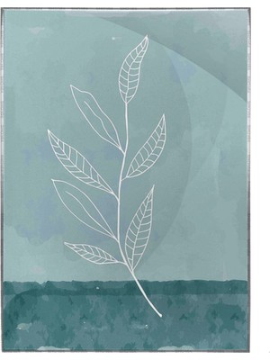 SHOP365 Doğa Ağaç ve Bitki Mavi Pastel Renkler Modern Poster P-004226