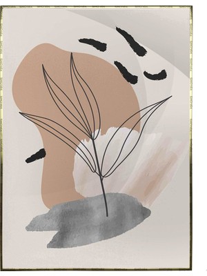 SHOP365 Doğa Bitkiler Suluboya Görünümlü Modern Poster P-003193