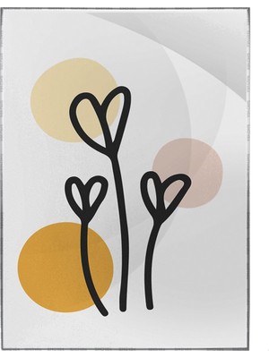 SHOP365 Yapraklar ve Şekiller Modern Poster P-003271